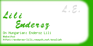 lili endersz business card